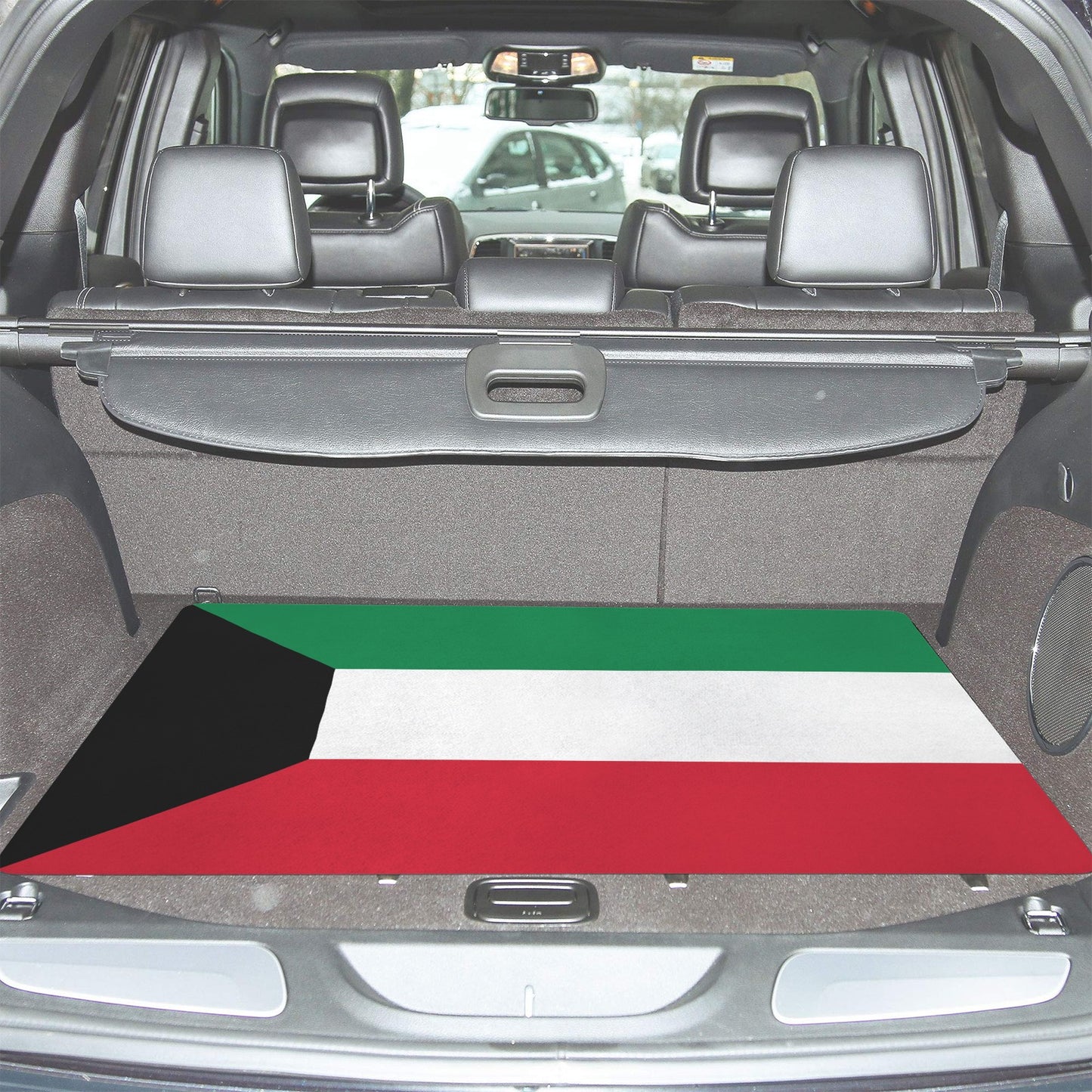 Kuwait Flag Inspired Car Trunk Mat 100 × 75 cm / 39.4 × 30 in Printed in the USA