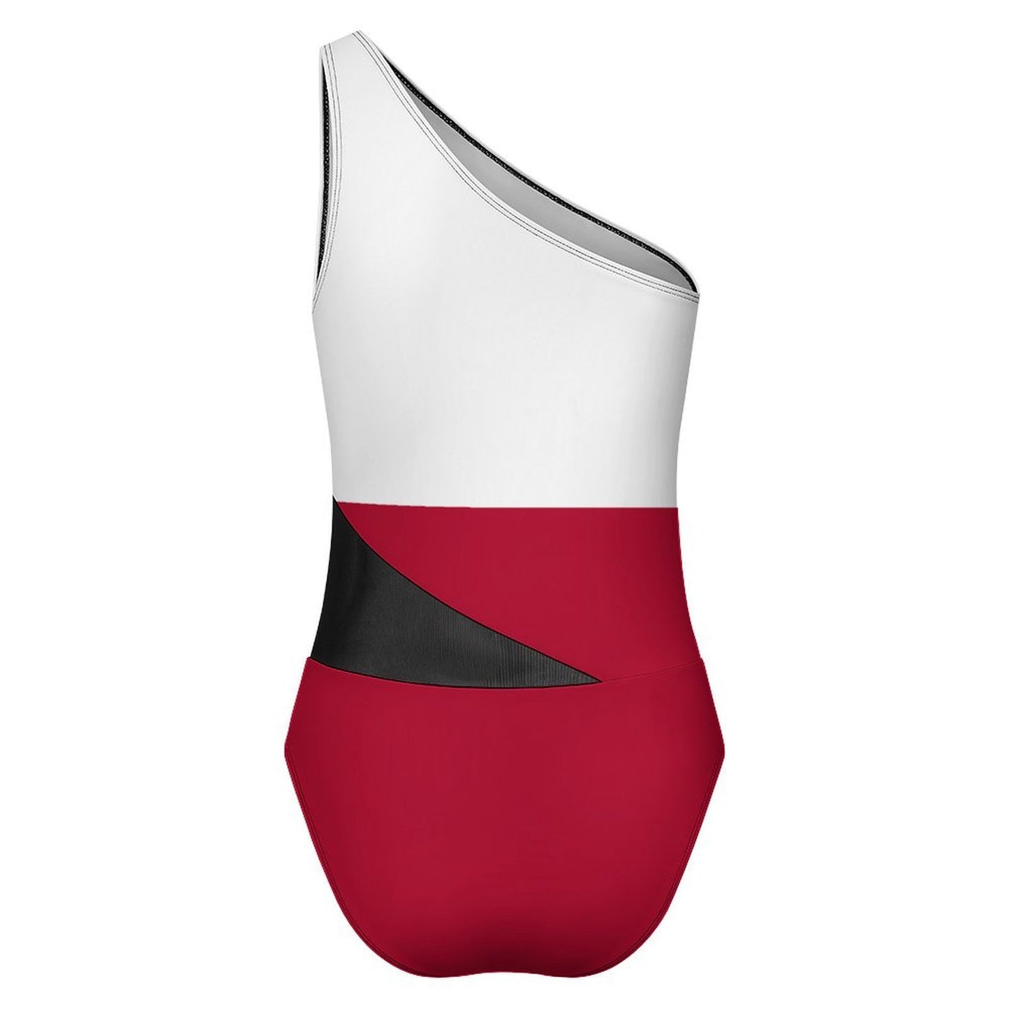 California Flag Inspired Women’s One-Shoulder Mesh Swimsuit
