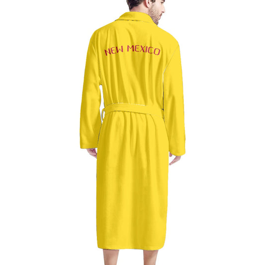 New Mexico Flag Inspired Bathrobe – Stay Bold in Maroon and Gold