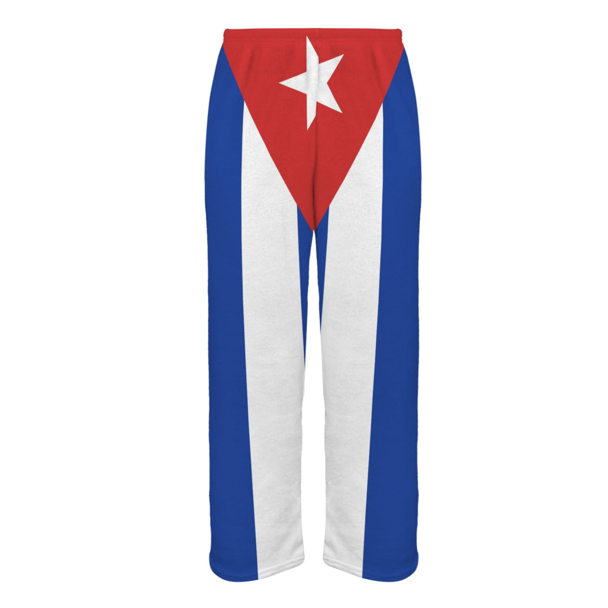 Cuba Flag Inspired Men's Flannel Pajama Trousers Printed in the USA
