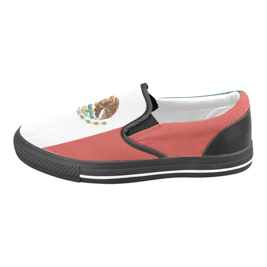 Mexico Flag Inspired Men's Slip-on Canvas Shoes