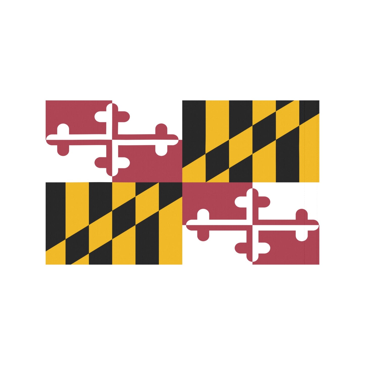 [Luv My Flag] Maryland state flag design on white background.
