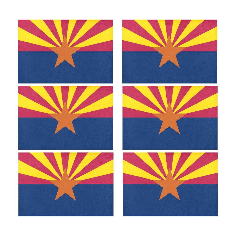 Arizona Flag Placemats 12" x 18" (Set of 6)