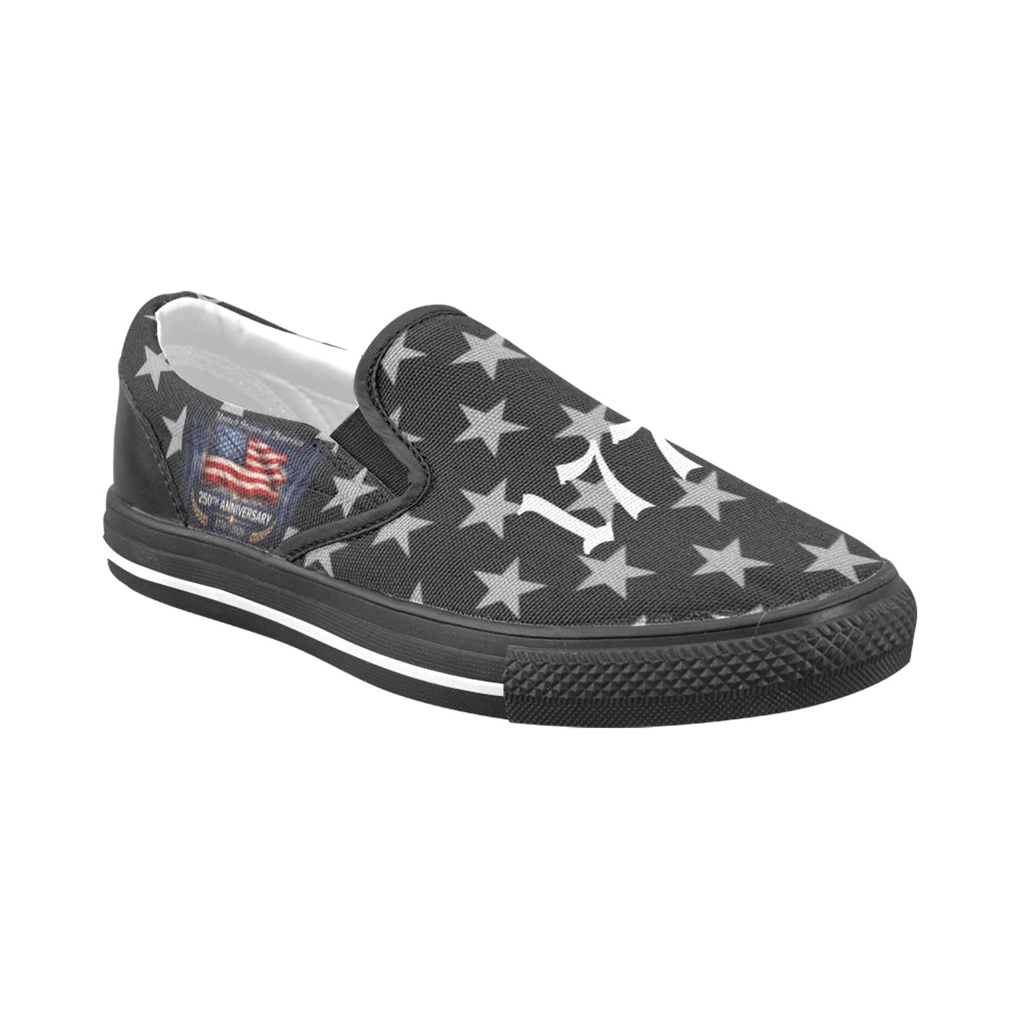 America 250 Year Anniversary Slip-on Canvas Men's Shoes (Model019)(Two Shoes With Different Printing)