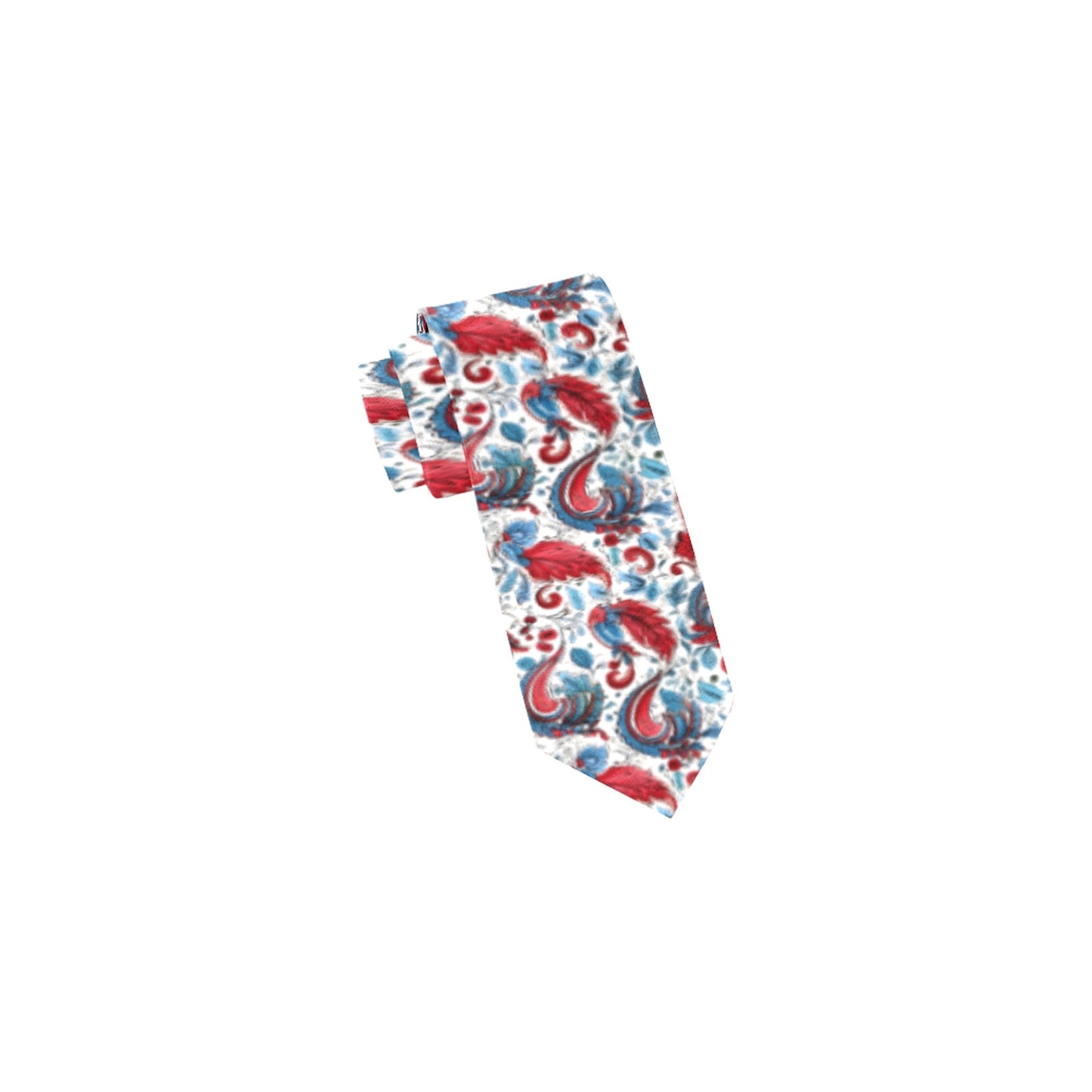 USA/American Flag Inspired USA/American Flag Inspired Paisley Pattern Pattern Classic Necktie (Two Sides)