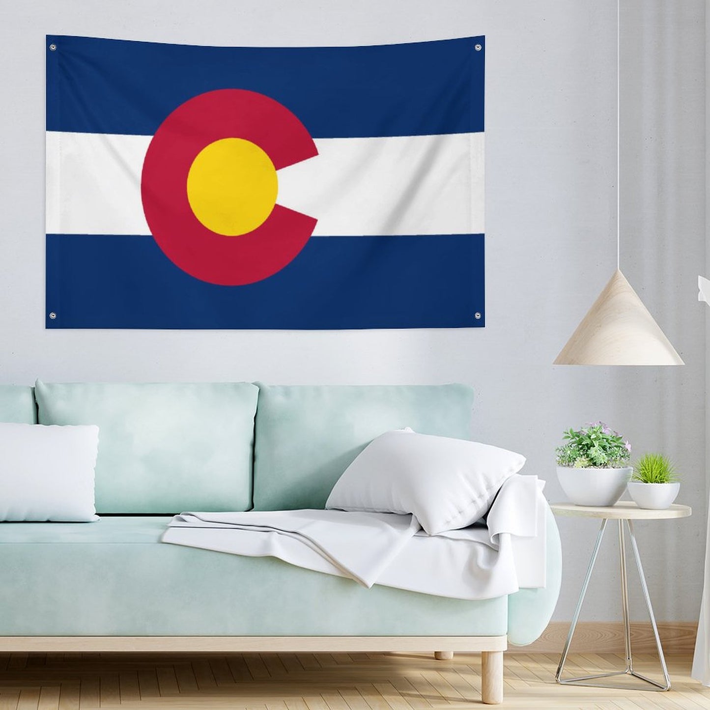 Colorado Flag Inspired Wall Mount Flag with Four Grommets (35x59 in)