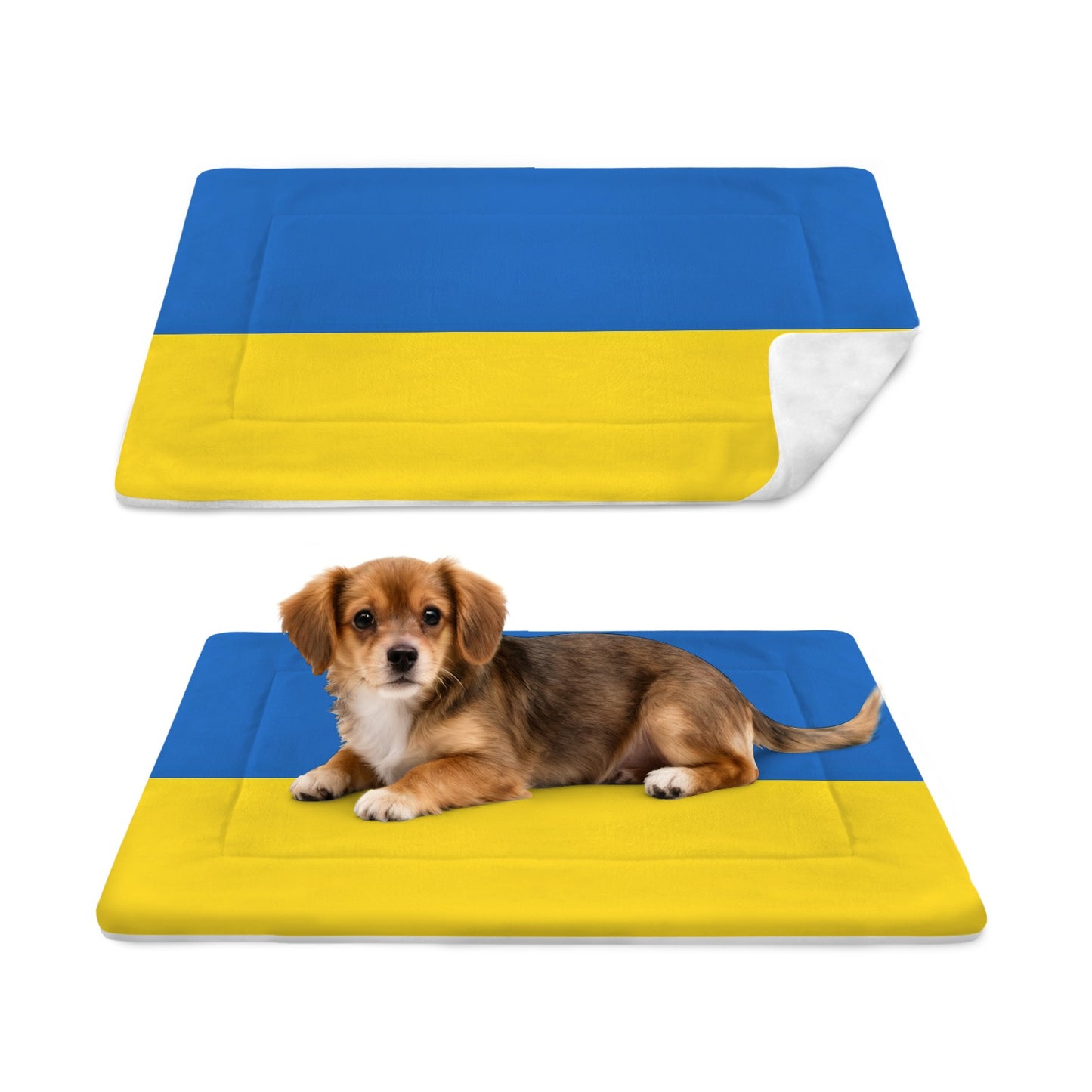 Ukraine Flag Inspired Pet Mat 25x18inch (Made in the USA)