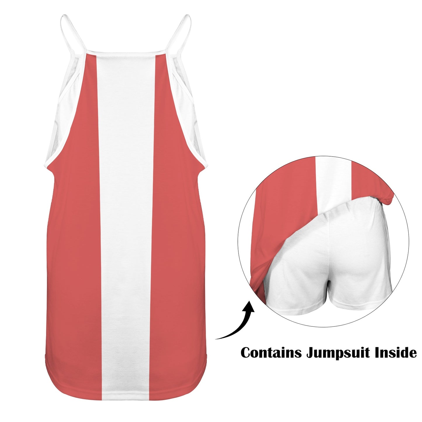 Canada Flag Inspired Women's Double-Layered Camisole Dress