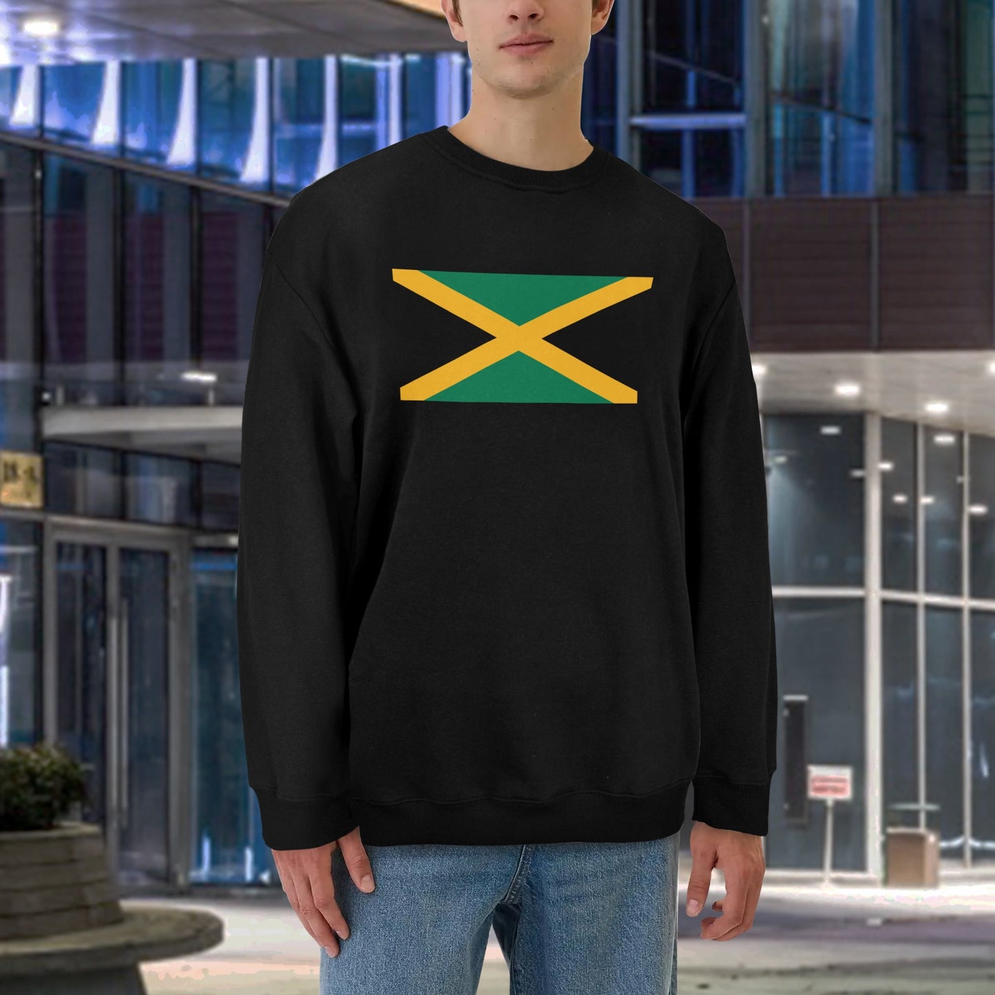 Jamaica Flag Unisex Fleece Sweatshirt (Made in the USA)