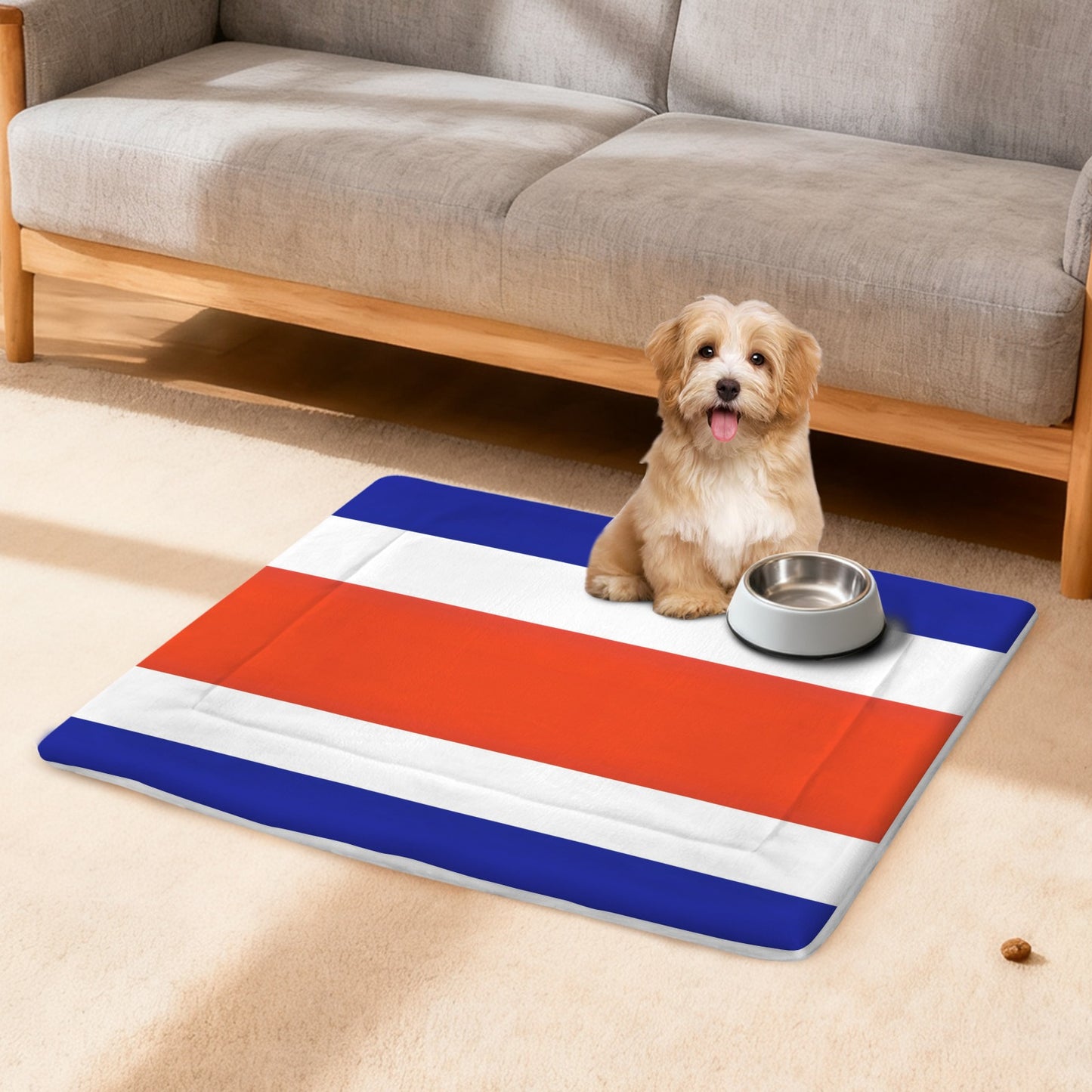Costa Rica Flag Inspired Pet Mat 25x18inch (Made in the USA)