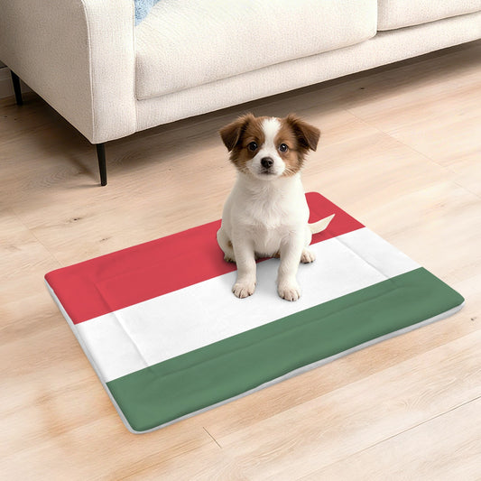 Hungary Flag Inspired Pet Mat 25x18inch (Made in the USA)