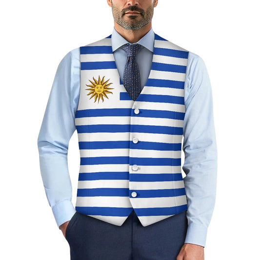 Uruguay Flag Suit vest jacket