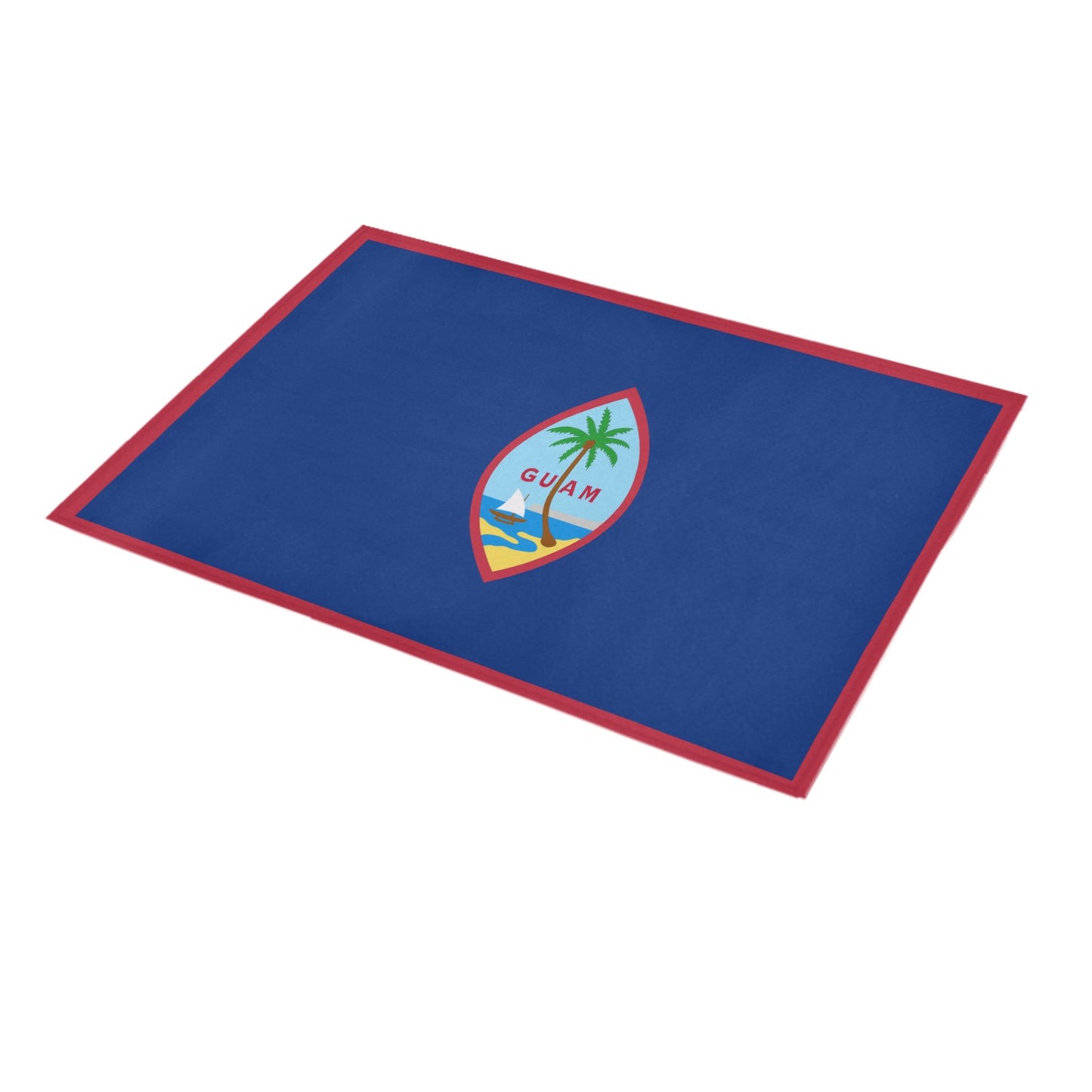 Guam Flag Inspired Doormat 30" x 18" (Sponge Material)