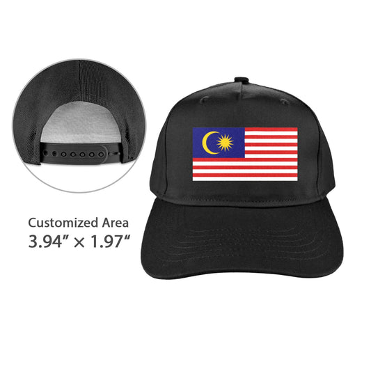 Malaysia Flag Inspired Baseball Cap | Printed in the  USA