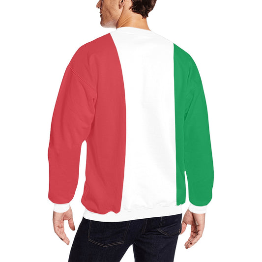 Italy Flag Inspired Men’s Fuzzy Sweatshirt Made in USA