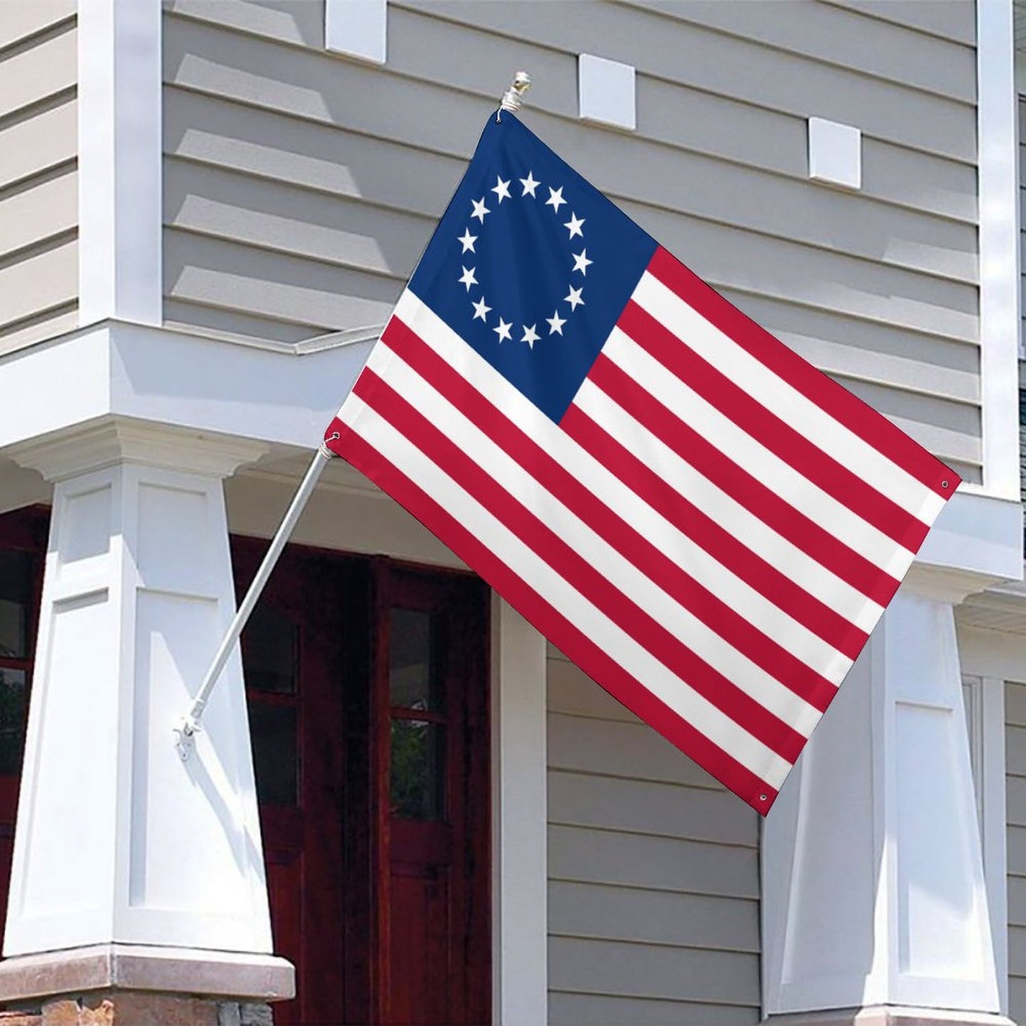 Betsy Ross Flag Inspired Wall Mount Flag with Four Grommets (35x59 in)