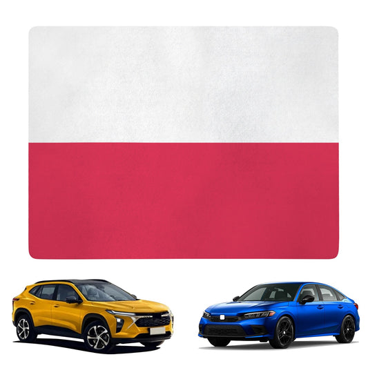Poland Flag Inspired Car Trunk Mat 100 × 75 cm / 39.4 × 30 in Printed in the USA