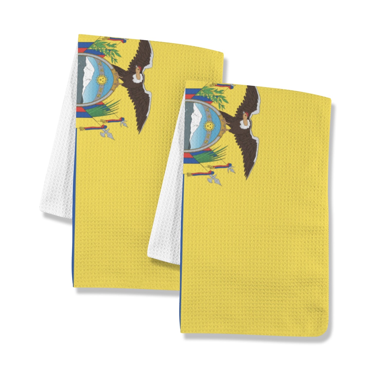 Ecuador Flag Inspired Kitchen Towel 40X60cm (Pack of 2) (Made in the USA)