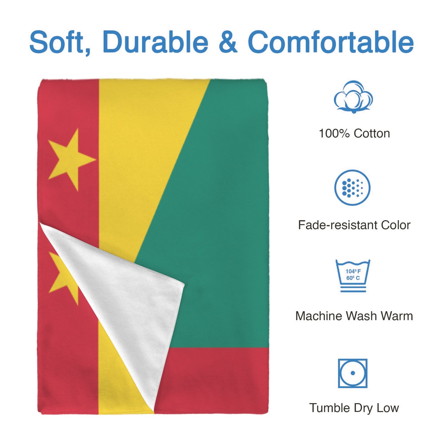 Grenada Flag Inspired Custom Bath Towel 29"x58"(Made in USA)