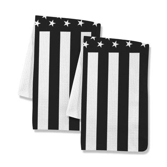 Thin Blue Line Flag Inspired Kitchen Towel 40X60cm (Pack of 2) (Made in the USA)