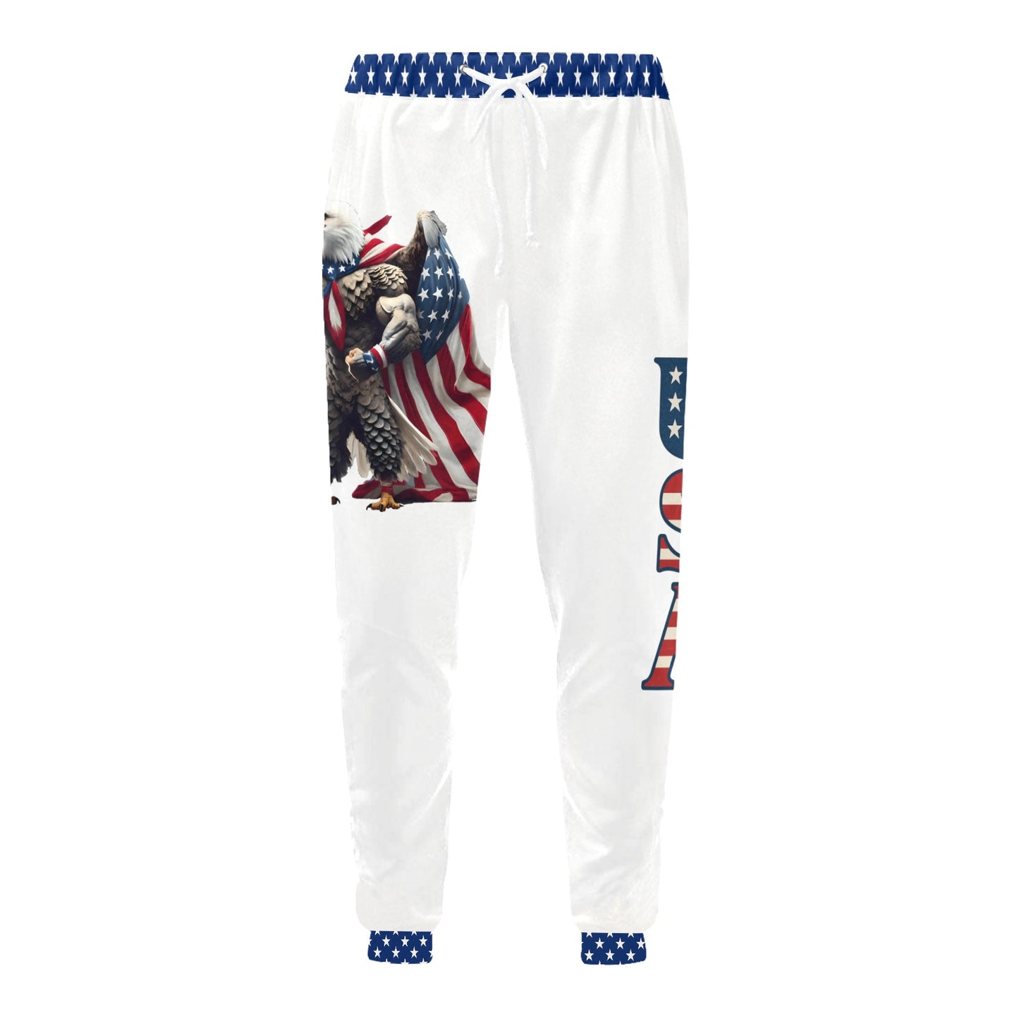 USA/American Flag Inspired Eagle with Cape All Over Print Unisex Sweatpants
