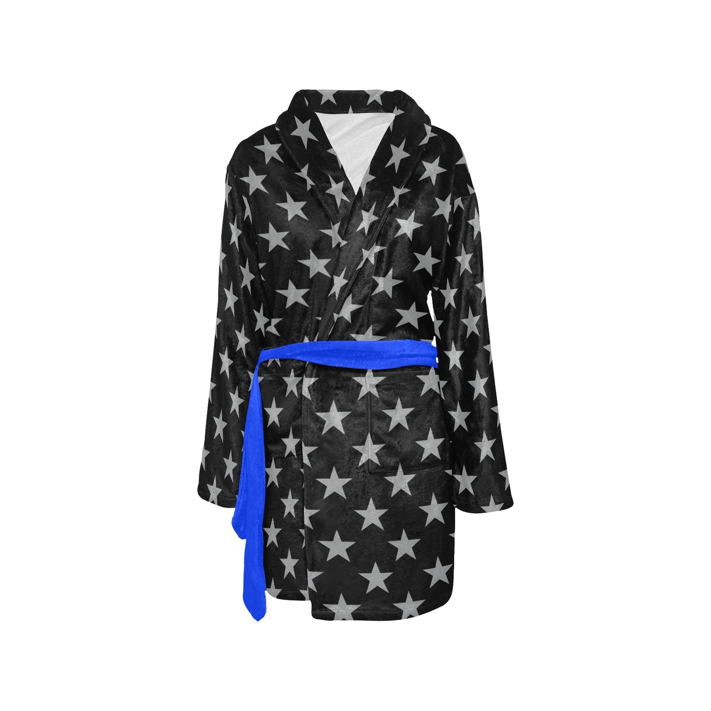 Thin Blue Line Flag Inspired Women's Fleece Robe