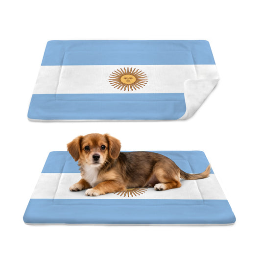 Argentina Flag Inspired Pet Mat 25x18inch (Made in the USA)