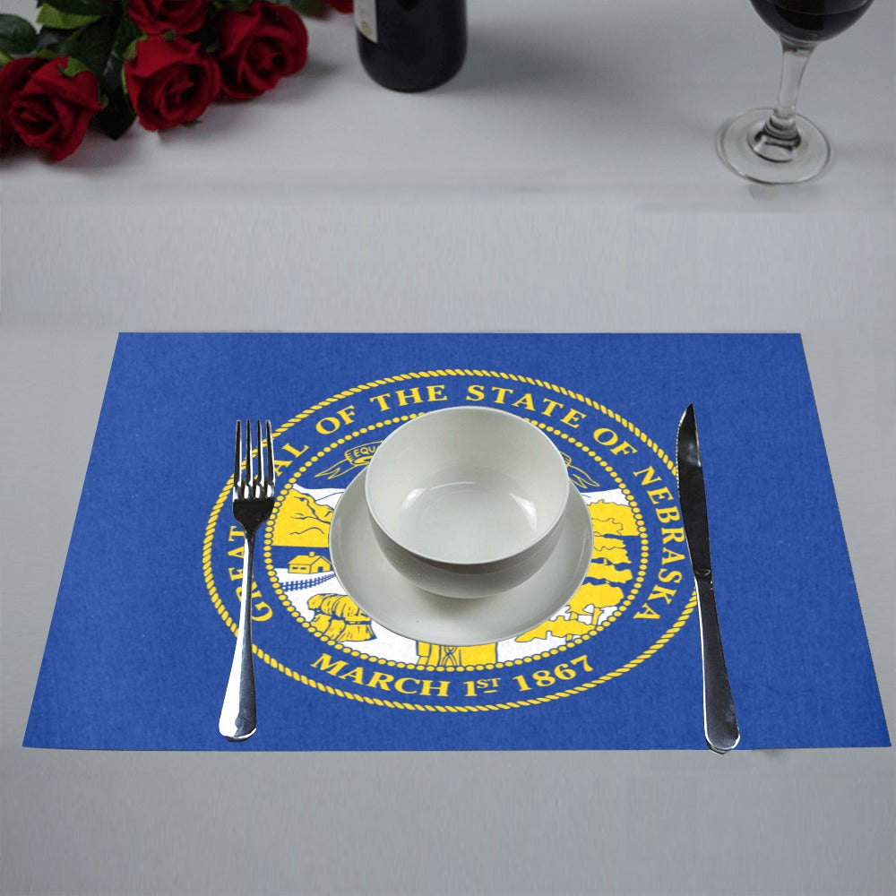 Nebraska Flag Placemats 12" x 18" (Set of 6)