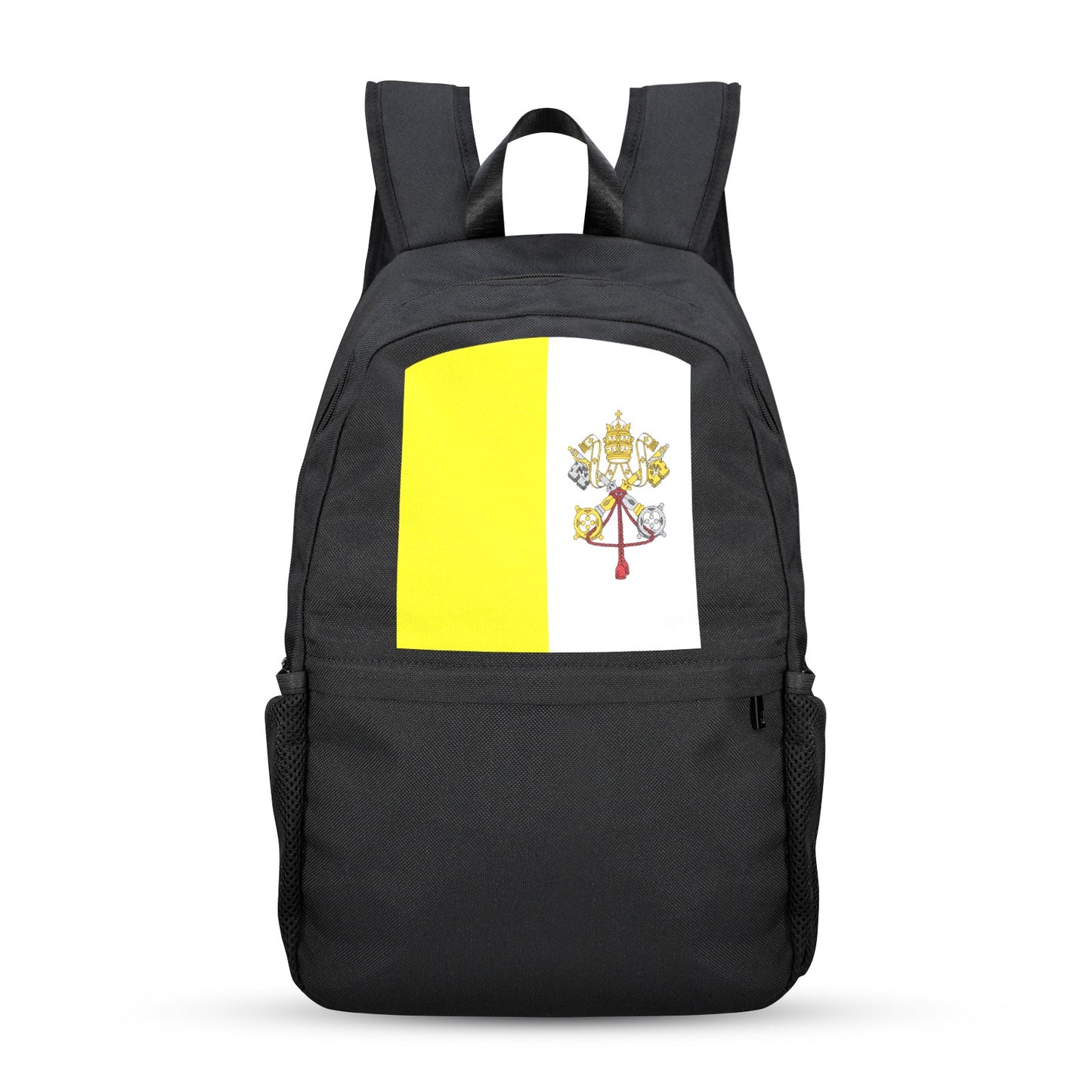 Vatican City Flag Inspired Casual Backpack Printed in the USA
