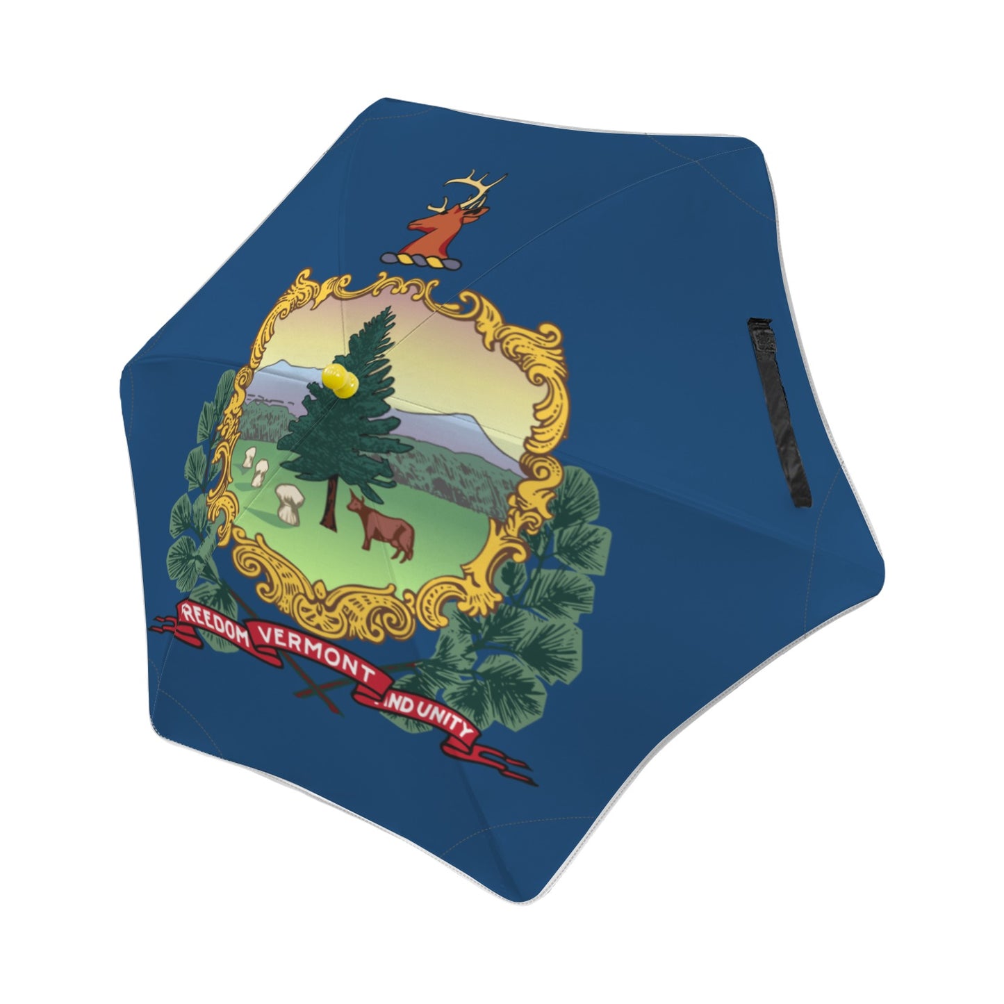 Vermont Flag Inspired Kids Safe Round Corner Umbrella