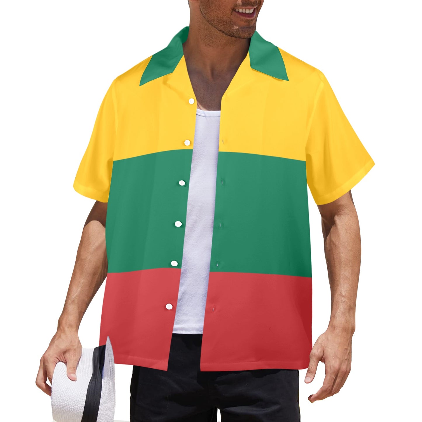 Lithuania Flag Hawaiian Shirt (Made in USA)