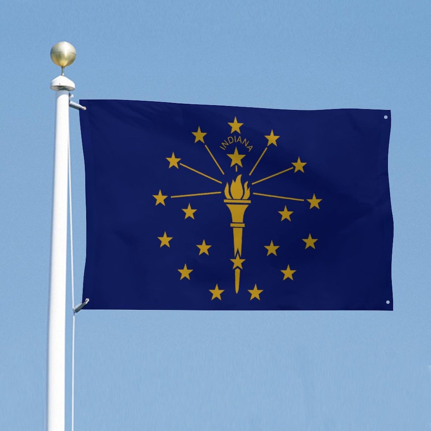 Indiana Flag Inspired Wall Mount Flag with Four Grommets (35x59 in)
