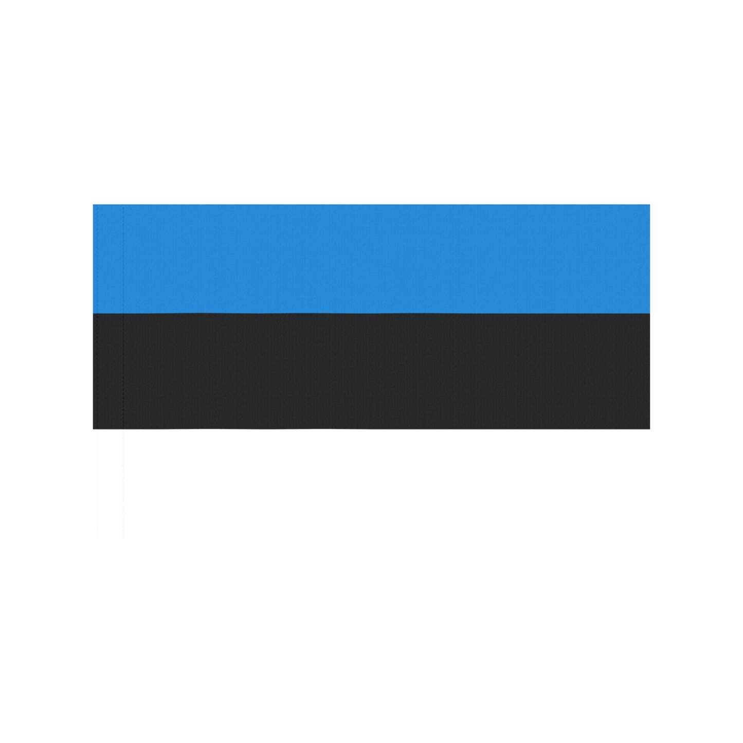 Luv My Flag, blue-black-white horizontal striped flag design.