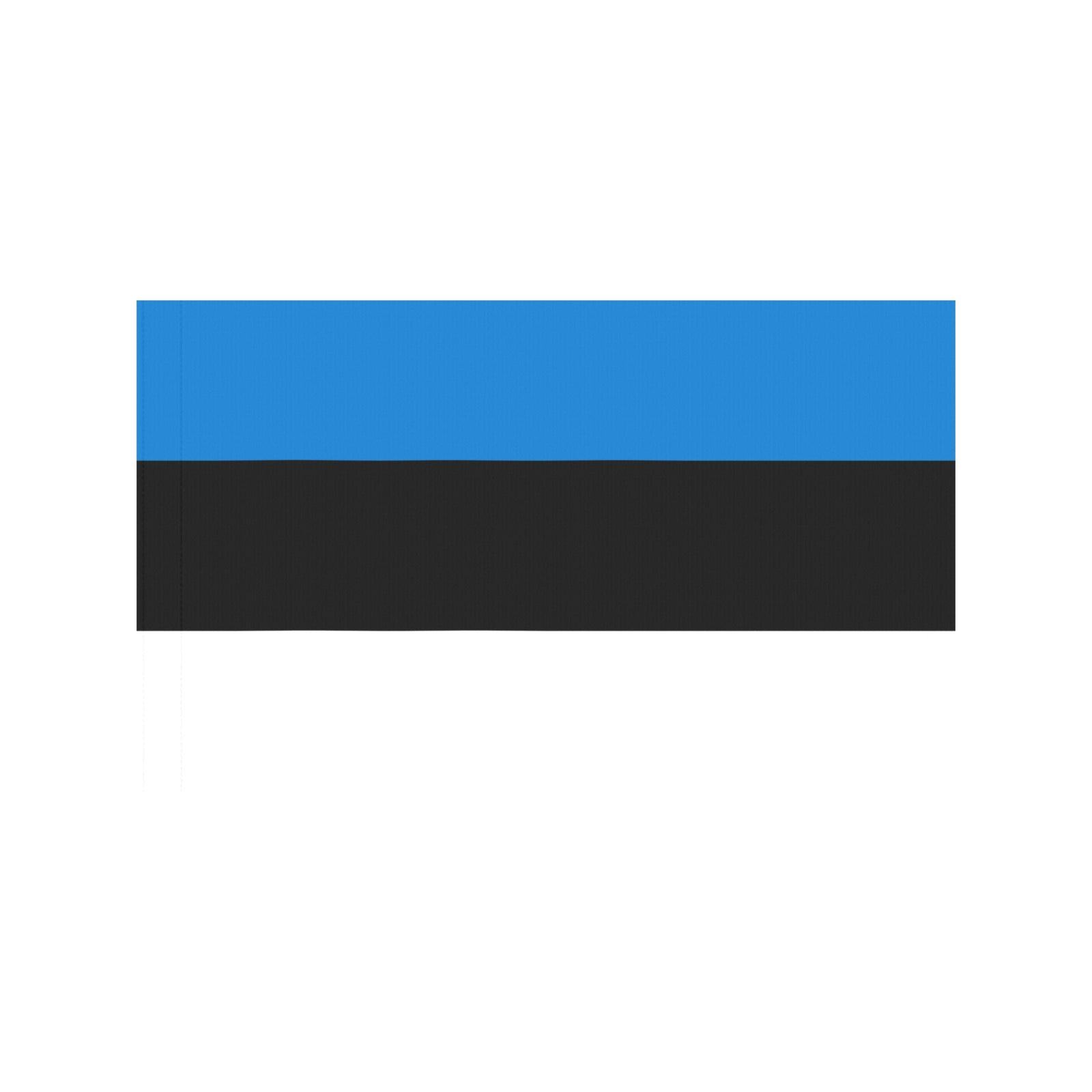 Luv My Flag, blue-black-white horizontal striped flag design.