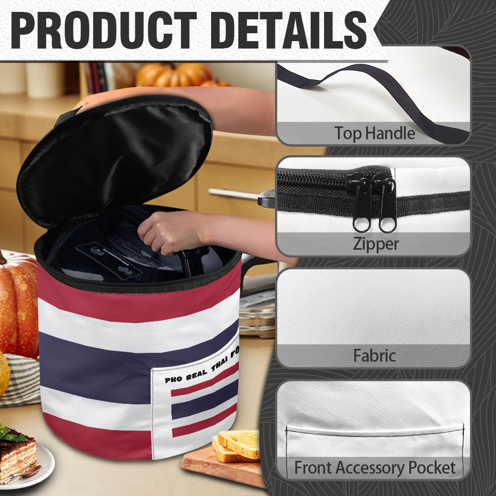 Thailand Flag Inspired "Pho Real Thai Food" Electric Pressure Cooker Insulation Bag