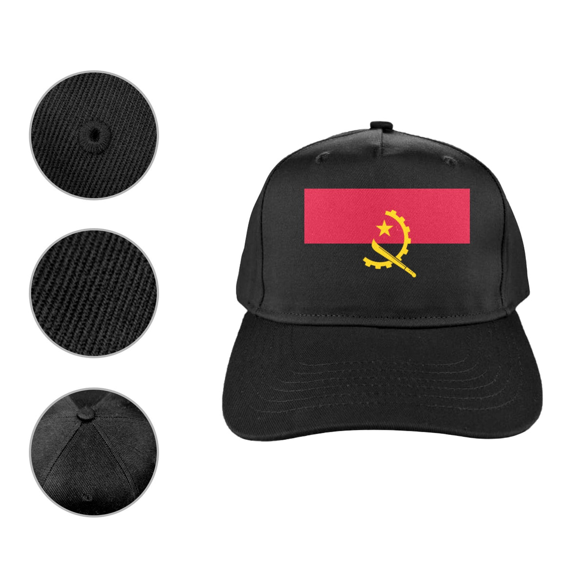 Angola Flag Inspired Baseball Cap | Printed in the USA