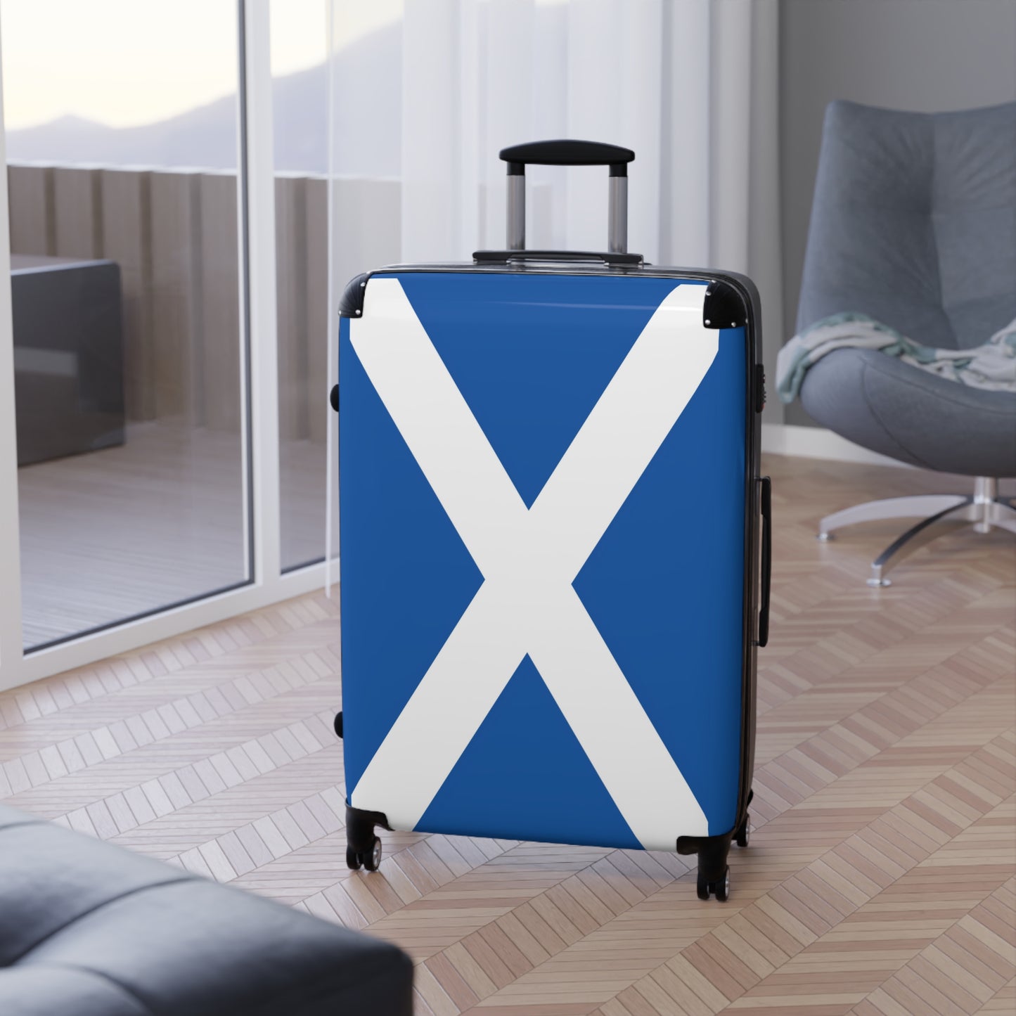 Scotland Flag Inspired Suitcase