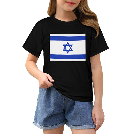 Israel Flag Inspired Girls T-Shirt Made in the USA