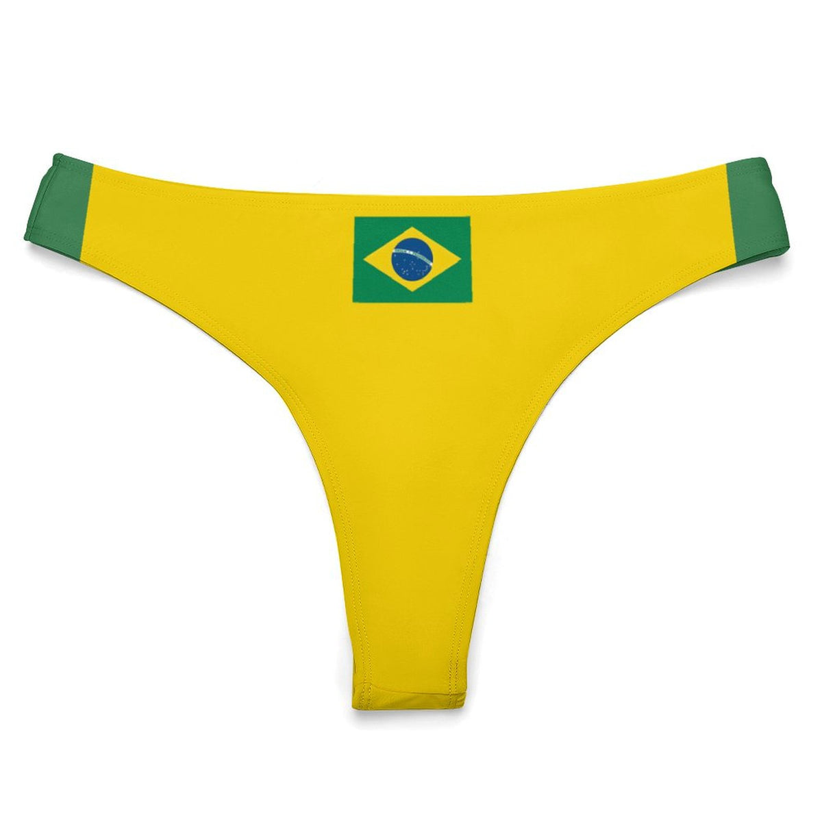 Brazil Flag Inspired T-Back Thong Bikini
