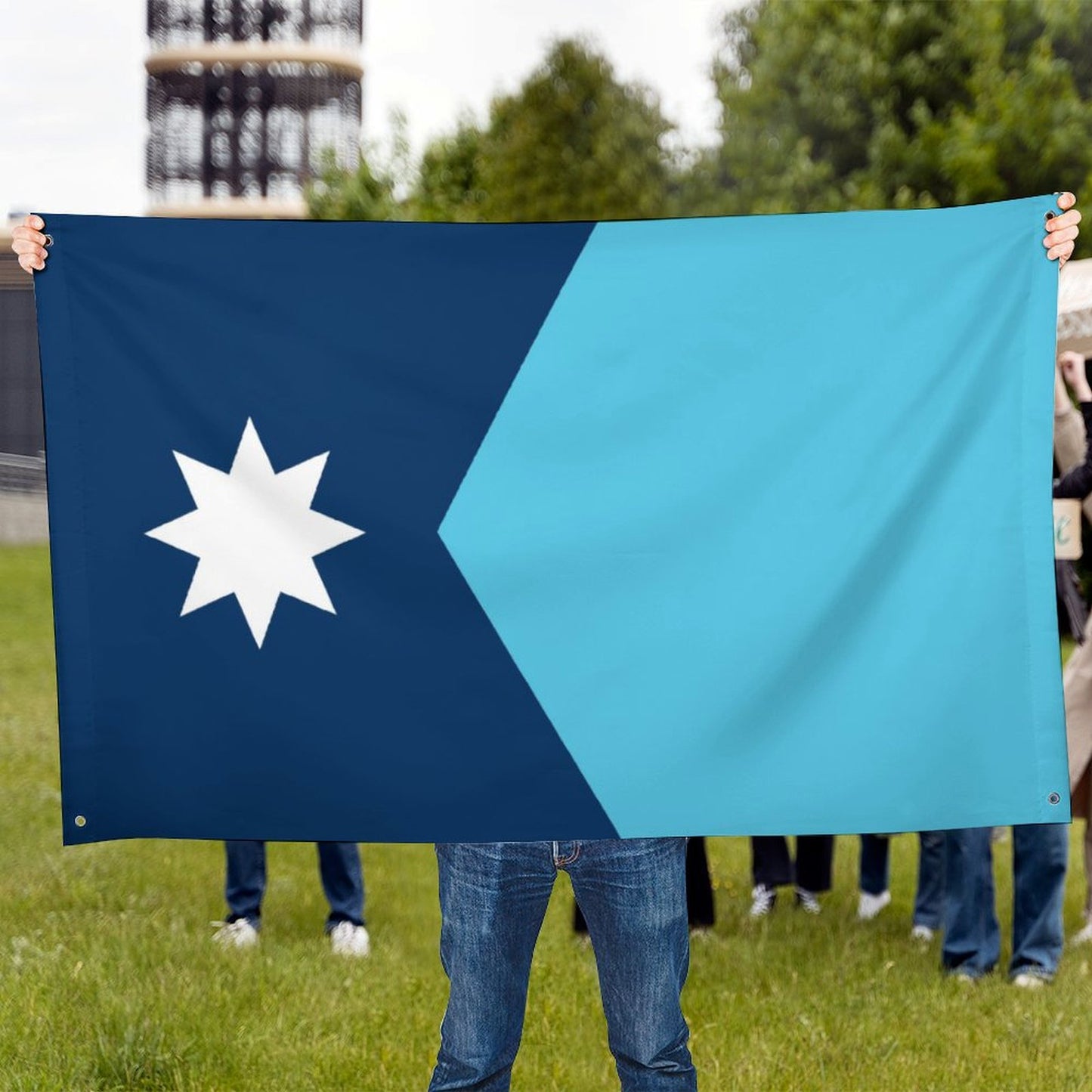 Minnesota (current)Flag Inspired Wall Mount Flag with Four Grommets (35x59 in)