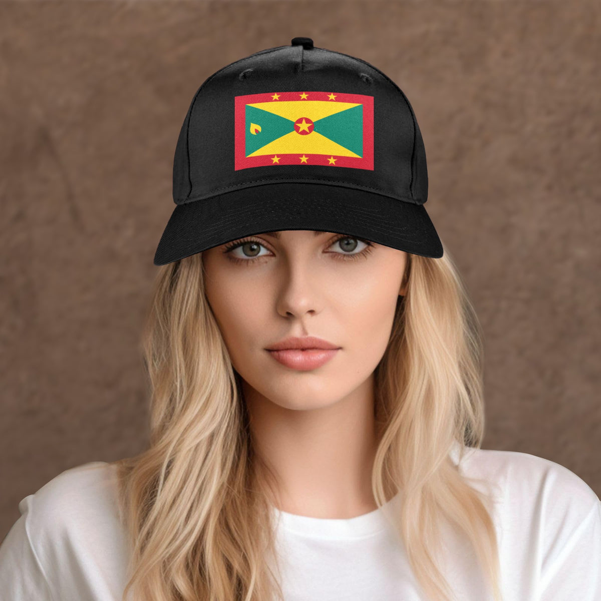 Grenada Flag Inspired Baseball Cap | Printed in the  USA