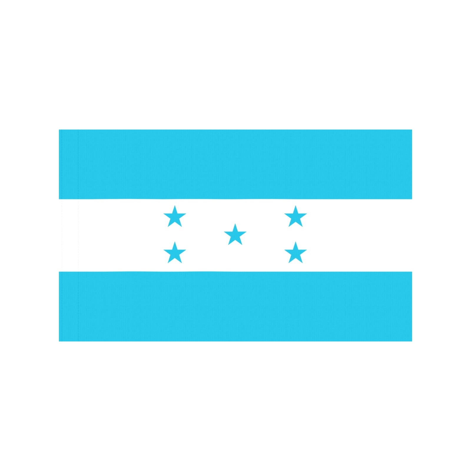 "Luv My Flag Honduras flag, blue stripes, five stars."