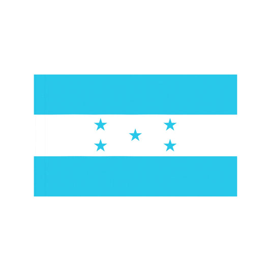 "Luv My Flag Honduras flag, blue stripes, five stars."