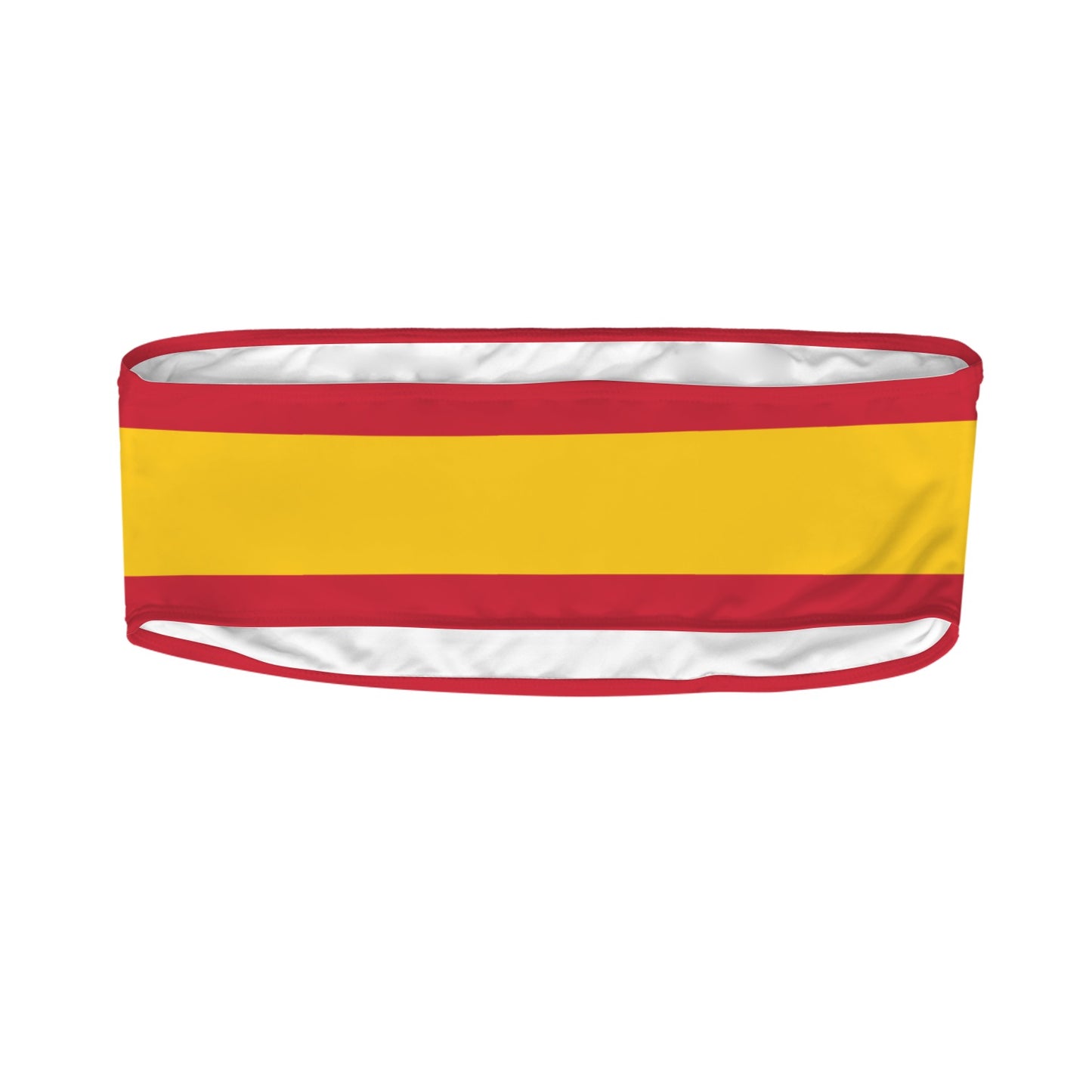 Spain Flag Inspired Bandeau Tube Bikini Top