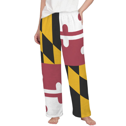 Maryland Flag Inspired Women's Flannel Pajama Trousers Made in the USA