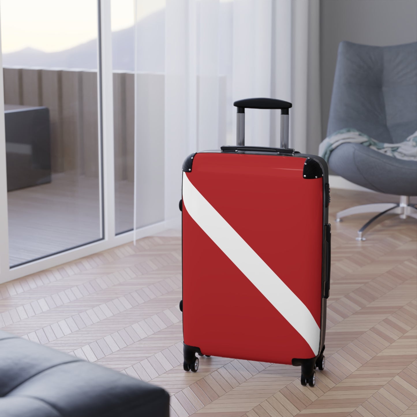 Diver Down Flag Inspired Suitcase