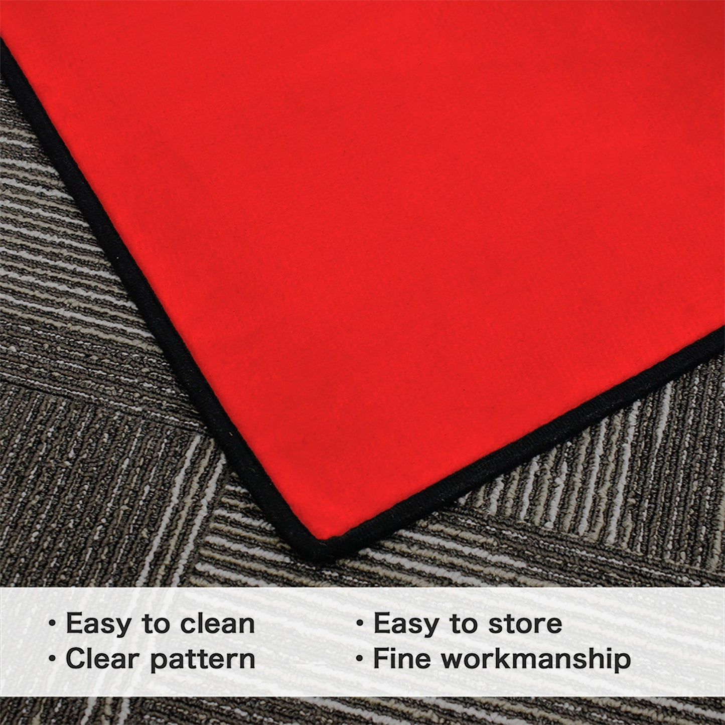 Taiwan Flag Inspired 84x60 Inch Area Rug with Black Binding (Made in the USA)