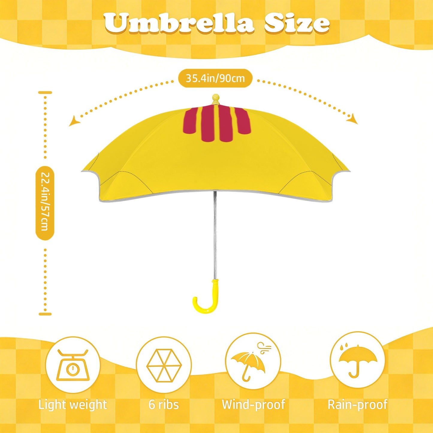 New Mexico Flag Inspired Kids Safe Round Corner Umbrella