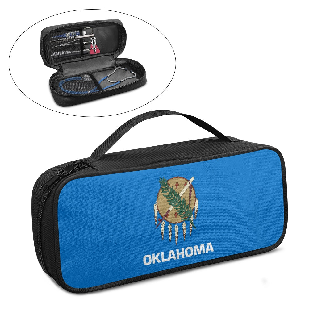 Oklahoma Flag Inspired Stethoscope Storage Bag