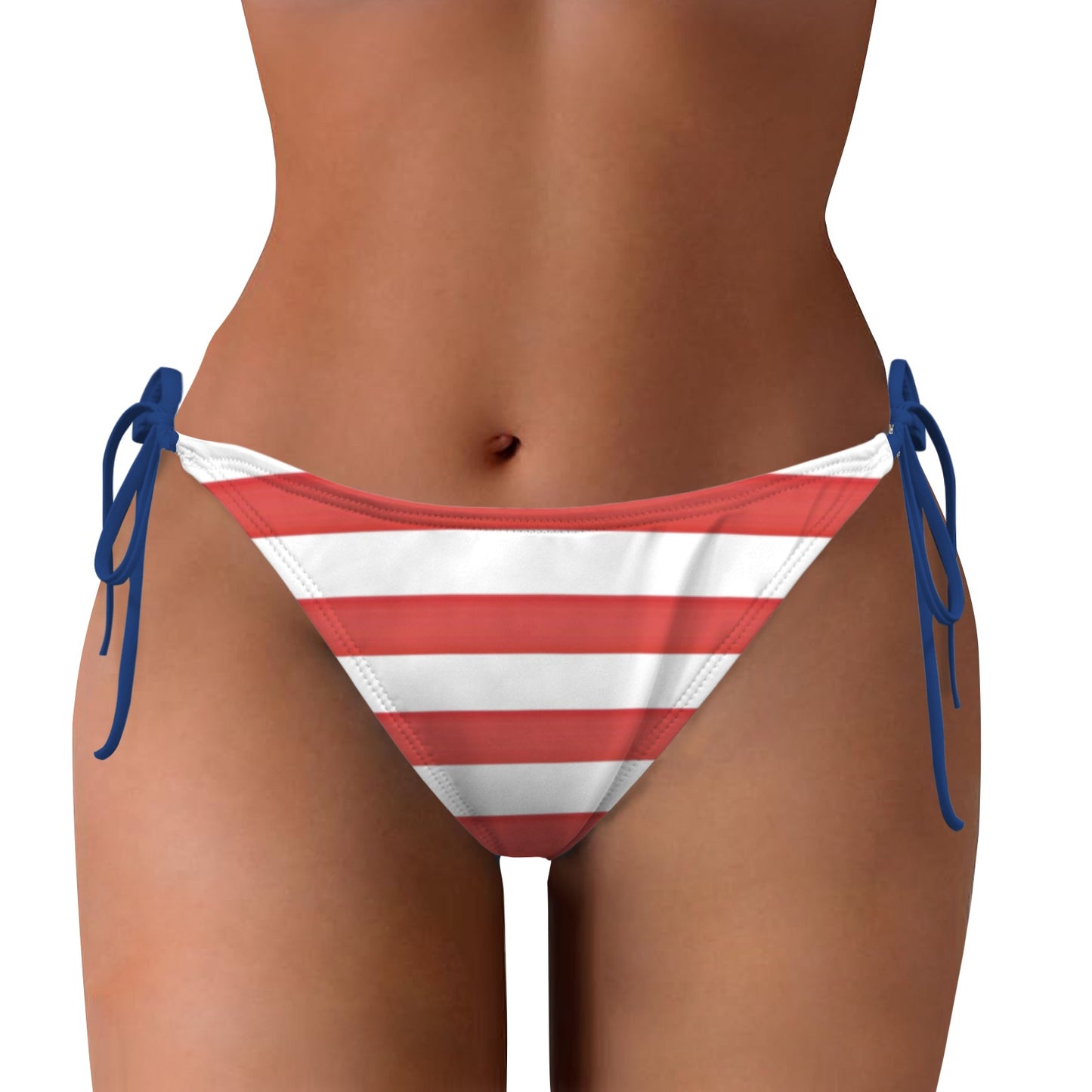 USA/American Flag Inspired Stripes Sexy Halter Bikini Bottom